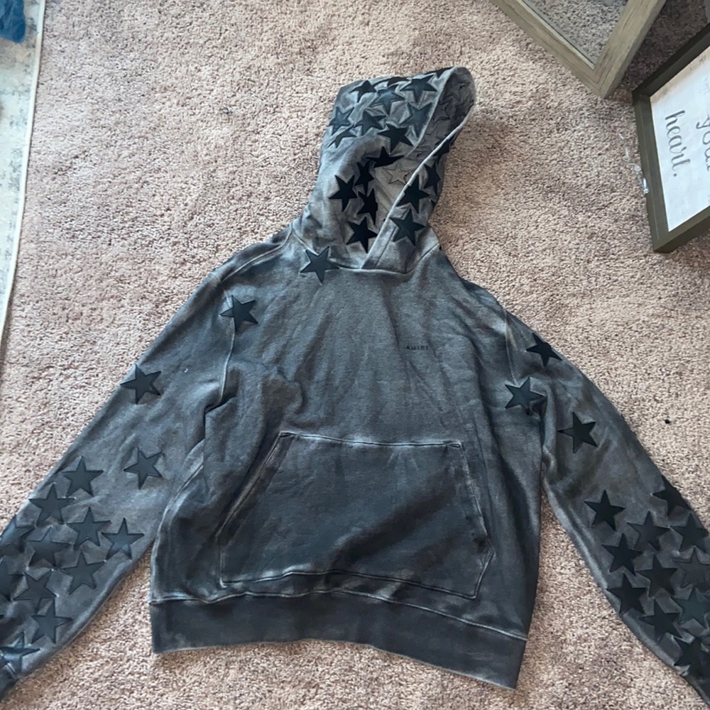 Amiri Grey Chemist Star Hoodie